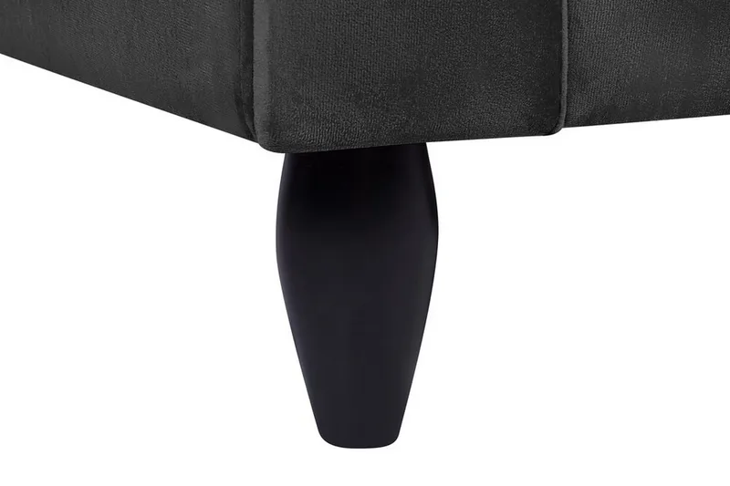 Paretti Soffa Sammet - Svart - Möbler - Vardagsrum - Soffor - Sammetssoffor