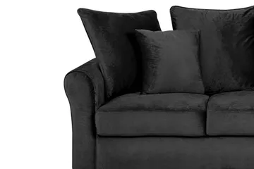 Paretti Soffa Sammet - Svart - Möbler - Vardagsrum - Soffor - Sammetssoffor