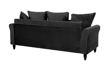 Paretti Soffa Sammet - Svart - Möbler - Vardagsrum - Soffor - Sammetssoffor