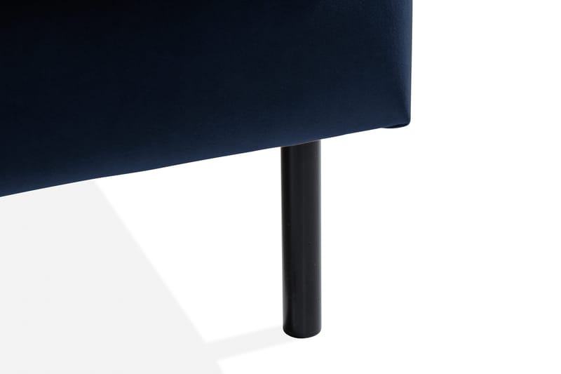 Teodin 2,5-sits Sammetssoffa med Schäslong Höger - Blå - Möbler - Vardagsrum - Soffor - Sammetssoffor