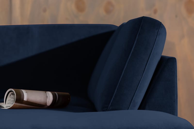 Teodin 2,5-sits Sammetssoffa med Schäslong Höger - Blå - Möbler - Vardagsrum - Soffor - Sammetssoffor