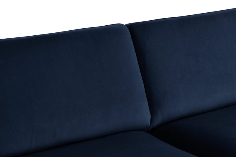 Teodin 2,5-sits Sammetssoffa med Schäslong Höger - Blå - Möbler - Vardagsrum - Soffor - Sammetssoffor