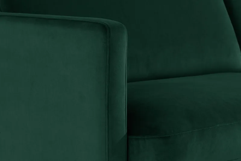 Teodin 2,5-sits Sammetssoffa med Schäslong Höger - Grön - Möbler - Vardagsrum - Soffor - Sammetssoffor