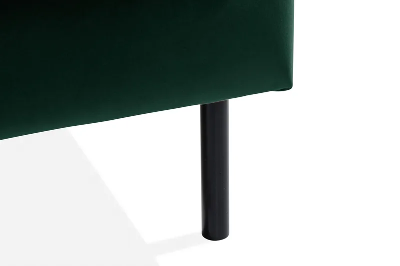 Teodin 2,5-sits Sammetssoffa med Schäslong Höger - Grön - Möbler - Vardagsrum - Soffor - Sammetssoffor