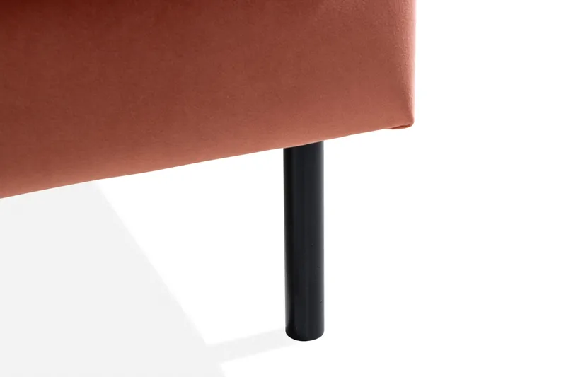 Teodin 2,5-sits Sammetssoffa med Schäslong Höger - Rosa - Möbler - Vardagsrum - Soffor - Sammetssoffor