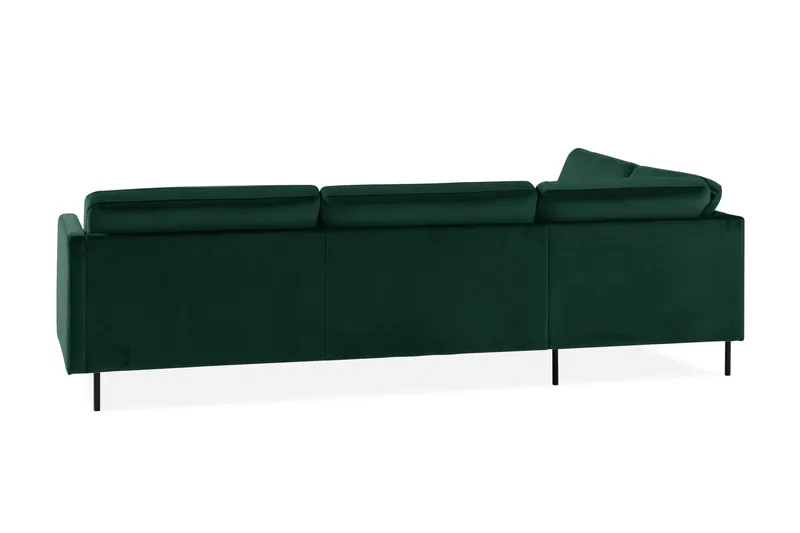 Teodin 2,5-sits Sammetssoffa med Schäslong Vänster - Grön - Möbler - Vardagsrum - Soffor - Sammetssoffor