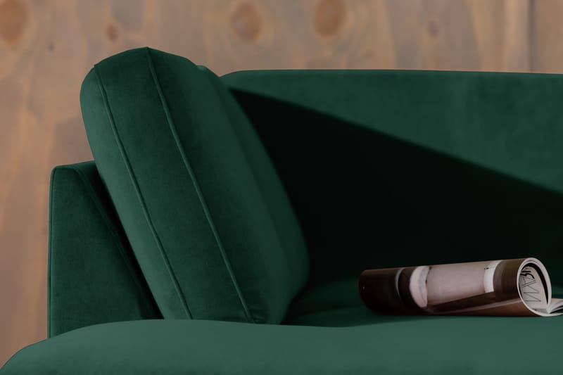 Teodin 2,5-sits Sammetssoffa med Schäslong Vänster - Grön - Möbler - Vardagsrum - Soffor - Sammetssoffor