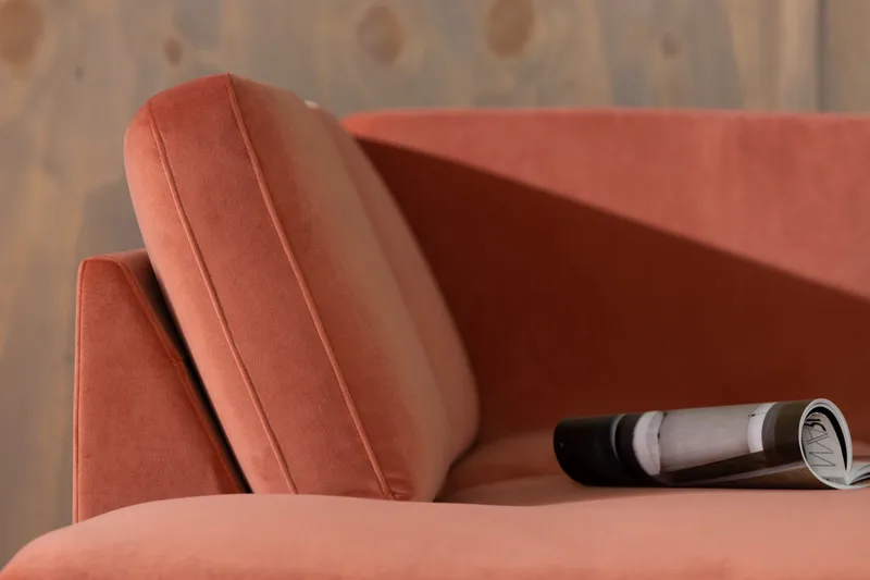 Teodin 2,5-sits Sammetssoffa med Schäslong Vänster - Rosa - Möbler - Vardagsrum - Soffor - Sammetssoffor