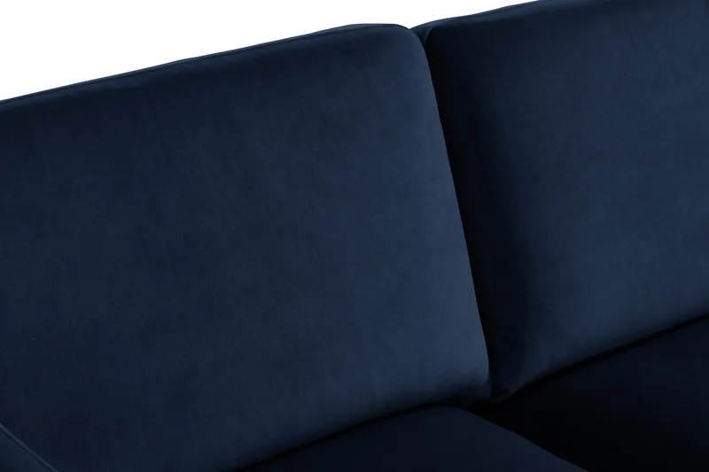Teodin Sammetssoffa 2-sits med Divan Höger - Blå - Möbler - Vardagsrum - Soffor - Sammetssoffor