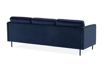 Teodin Sammetssoffa 2-sits med Divan Vänster - Blå - Möbler - Vardagsrum - Soffor - Sammetssoffor