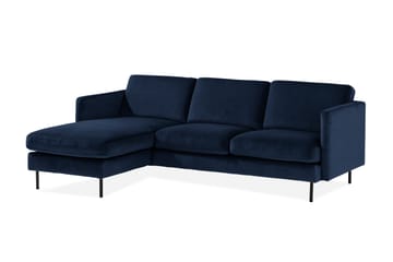 Teodin Sammetssoffa 2-sits med Divan Vänster - Blå - Möbler - Vardagsrum - Soffor - Sammetssoffor