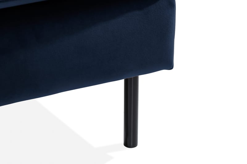 Teodin Sammetssoffa 2-sits med Divan Vänster - Blå - Möbler - Vardagsrum - Soffor - Sammetssoffor
