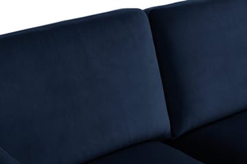Teodin Sammetssoffa 2-sits med Divan Vänster - Blå - Möbler - Vardagsrum - Soffor - Sammetssoffor