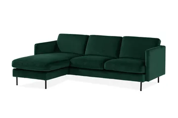 Teodin Sammetssoffa 2-sits med Divan Vänster - Grön - Möbler - Vardagsrum - Soffor - Sammetssoffor
