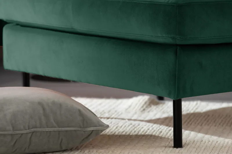 Teodin Sammetssoffa 2-sits med Divan Vänster - Grön - Möbler - Vardagsrum - Soffor - Sammetssoffor