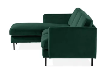 Teodin Sammetssoffa 2-sits med Divan Vänster - Grön - Möbler - Vardagsrum - Soffor - Sammetssoffor