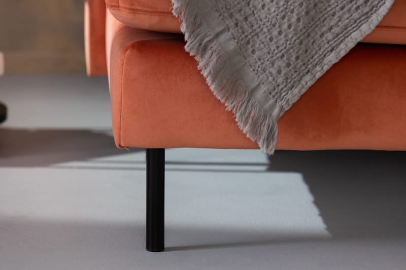 Teodin Sammetssoffa 2-sits med Divan Vänster - Rosa - Möbler - Vardagsrum - Soffor - Sammetssoffor