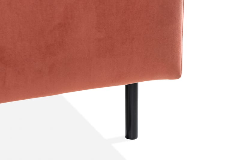 Teodin Sammetssoffa 2-sits med Divan Vänster - Rosa - Möbler - Vardagsrum - Soffor - Sammetssoffor