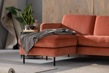 Teodin Sammetssoffa 2-sits med Divan Vänster - Rosa - Möbler - Vardagsrum - Soffor - Sammetssoffor