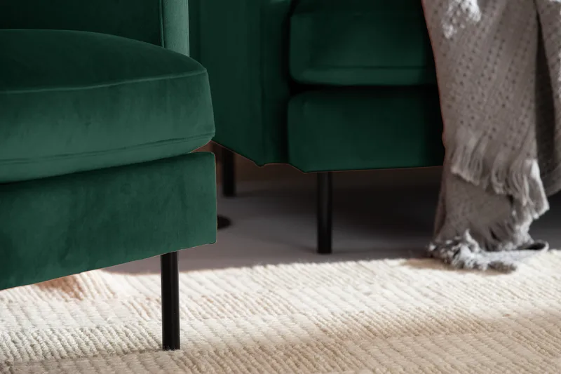 Teodin Sammetssoffa 3-sits - Grön - Möbler - Vardagsrum - Soffor - Sammetssoffor