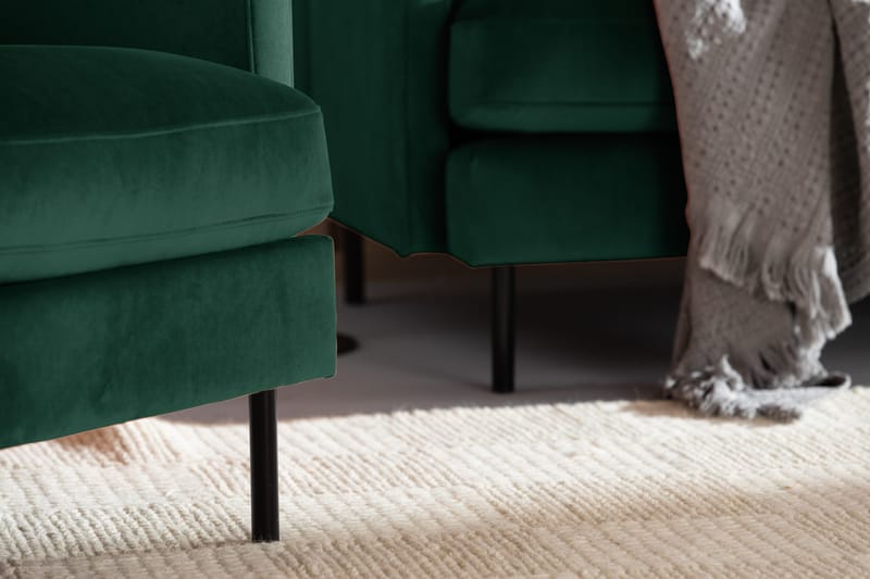Teodin Sammetssoffa 3-sits - Grön - Möbler - Vardagsrum - Soffor - Sammetssoffor