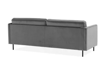 Teodin Sammetssoffa 3-sits - Ljusgrå - Möbler - Vardagsrum - Soffor - 3-sits soffor