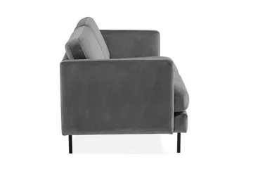 Teodin Sammetssoffa 3-sits - Ljusgrå - Möbler - Vardagsrum - Soffor - 3-sits soffor