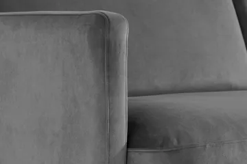 Teodin Sammetssoffa 3-sits - Ljusgrå - Möbler - Vardagsrum - Soffor - 3-sits soffor