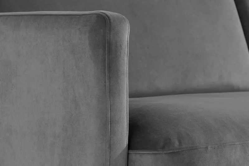 Teodin Sammetssoffa 3-sits - Ljusgrå - Möbler - Vardagsrum - Soffor - Sammetssoffor