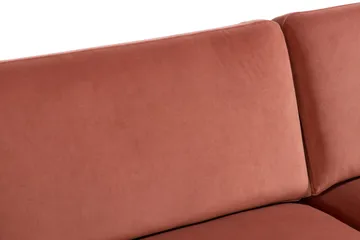 Teodin Sammetssoffa 3-sits - Rosa - Möbler - Vardagsrum - Soffor - Sammetssoffor