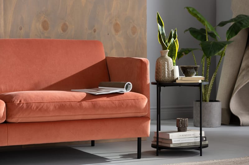 Teodin Sammetssoffa 3-sits - Rosa - Möbler - Vardagsrum - Soffor - Sammetssoffor