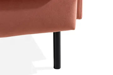 Teodin Sammetssoffa 3-sits - Rosa - Möbler - Vardagsrum - Soffor - Sammetssoffor