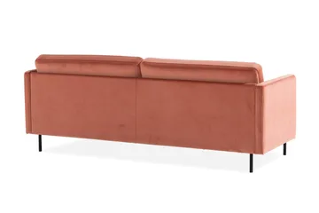 Teodin Sammetssoffa 3-sits - Rosa - Möbler - Vardagsrum - Soffor - Sammetssoffor