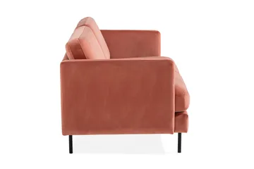 Teodin Sammetssoffa 3-sits - Rosa - Möbler - Vardagsrum - Soffor - Sammetssoffor