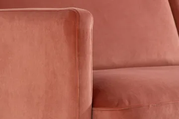 Teodin Sammetssoffa 3-sits - Rosa - Möbler - Vardagsrum - Soffor - Sammetssoffor