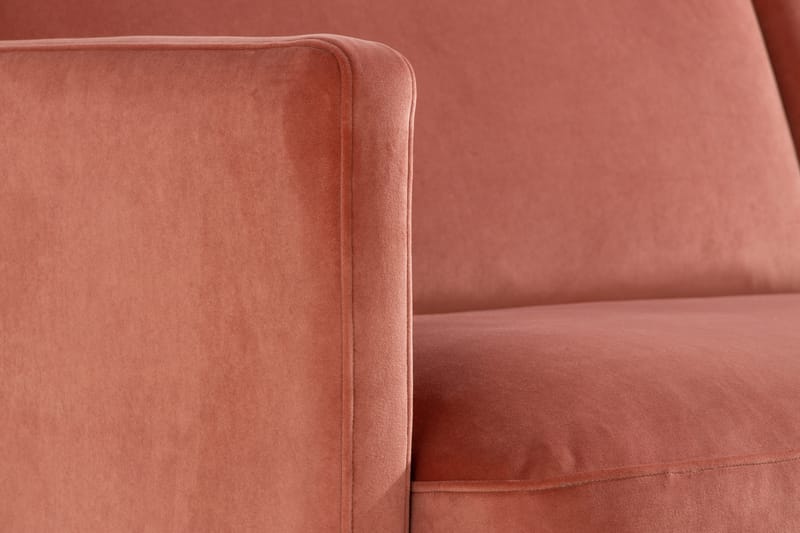 Teodin Sammetssoffa 3-sits - Rosa - Möbler - Vardagsrum - Soffor - Sammetssoffor