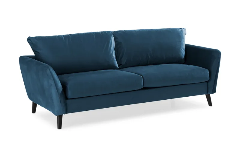 Trend 3-sits Sammetssoffa - Blå - Möbler - Vardagsrum - Soffor - Sammetssoffor