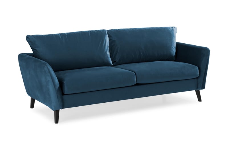 Trend 3-sits Sammetssoffa - Blå - Möbler - Vardagsrum - Soffor - Sammetssoffor