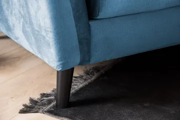 Trend 3-sits Sammetssoffa - Blå - Möbler - Vardagsrum - Soffor - 3-sits soffor
