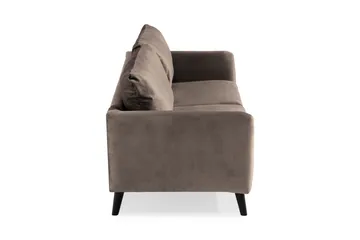 Trend 3-sits Sammetssoffa - Brun - Möbler - Vardagsrum - Soffor - Sammetssoffor