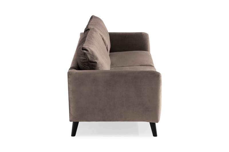 Trend 3-sits Sammetssoffa - Brun - Möbler - Vardagsrum - Soffor - Sammetssoffor