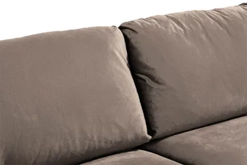 Trend 3-sits Sammetssoffa - Brun - Möbler - Vardagsrum - Soffor - Sammetssoffor