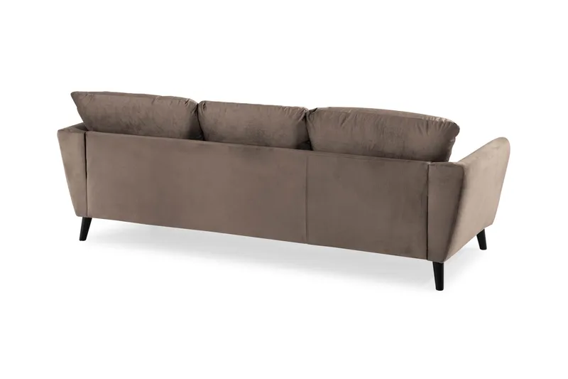 Trend 3-sits Sammetssoffa - Brun - Möbler - Vardagsrum - Soffor - Sammetssoffor