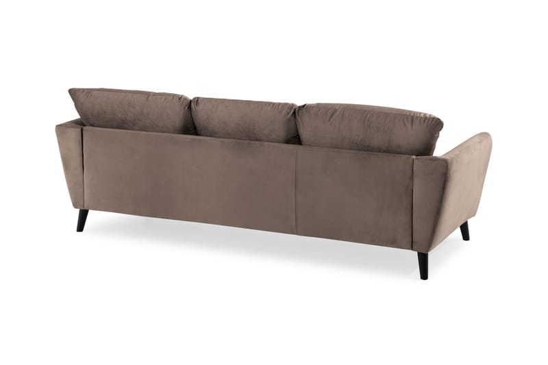 Trend 3-sits Sammetssoffa - Brun - Möbler - Vardagsrum - Soffor - Sammetssoffor