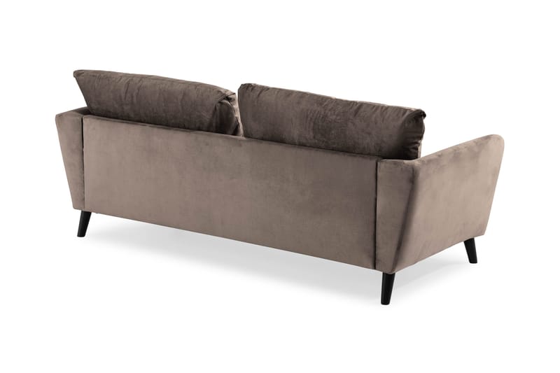 Trend 3-sits Sammetssoffa - Brun - Möbler - Vardagsrum - Soffor - Sammetssoffor