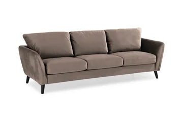 Trend 3-sits Sammetssoffa - Brun - Möbler - Vardagsrum - Soffor - Sammetssoffor