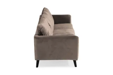 Trend 3-sits Sammetssoffa - Brun - Möbler - Vardagsrum - Soffor - Sammetssoffor