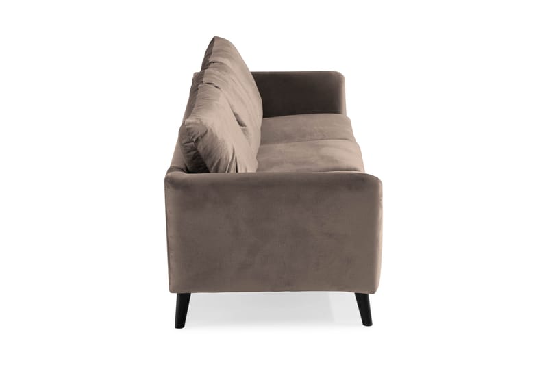 Trend 3-sits Sammetssoffa - Brun - Möbler - Vardagsrum - Soffor - Sammetssoffor
