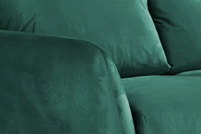Trend 3-sits Sammetssoffa - Grön - Möbler - Vardagsrum - Soffor - Sammetssoffor