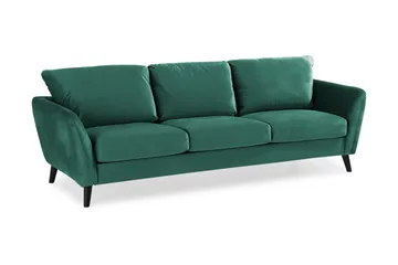 Trend 3-sits Sammetssoffa - Grön - Möbler - Vardagsrum - Soffor - 3-sits soffor
